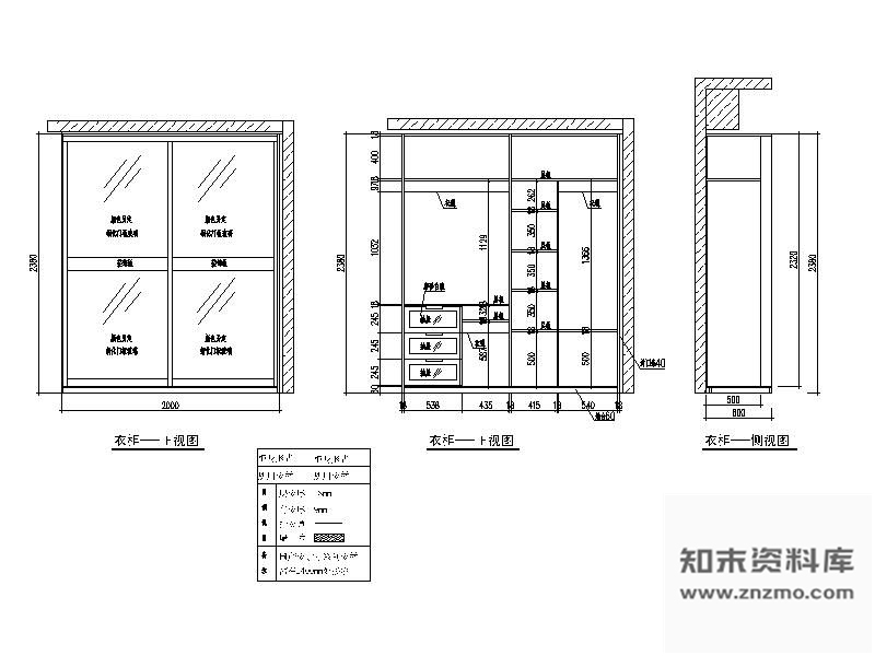 图块/节点双门衣柜详图 柜类