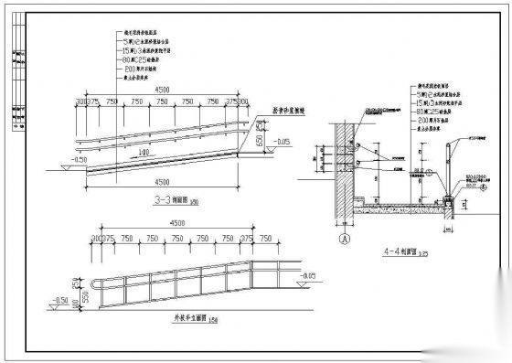 无障碍坡道大样 建筑通用节点