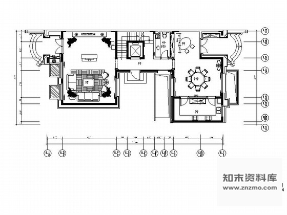 施工图上海后巴洛克风格三层别墅样板间室内装修图含实景