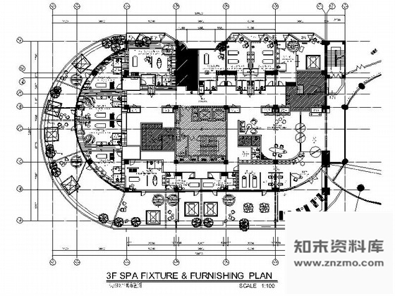 施工图福建豪华游艇会所SPA装修设计施工图