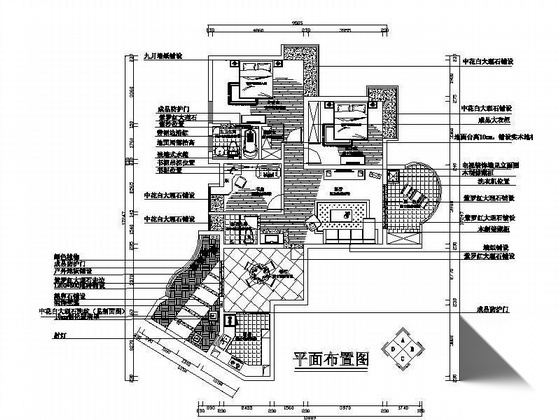 [南京]某三居室装修图 平层