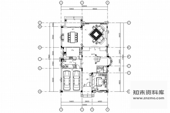 施工图美式新古典别墅室内设计施工图含实景照片