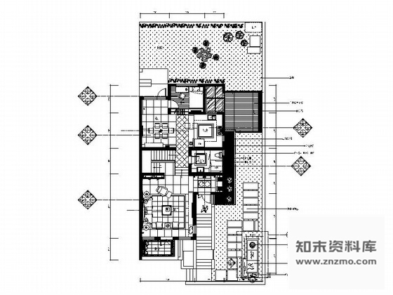 施工图江苏时尚现代风格三层别墅室内装修施工图含效果