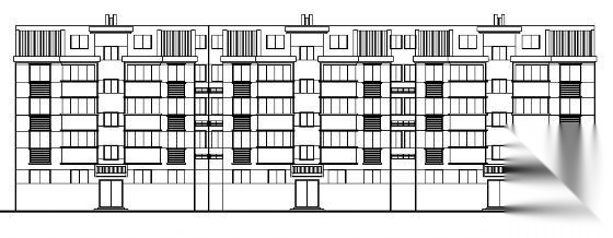 某四层商住楼建筑方案图