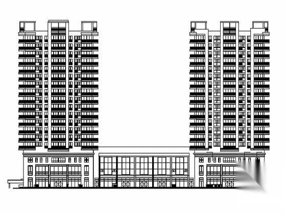 [西安]某十八层商住楼（带人防）建筑施工图