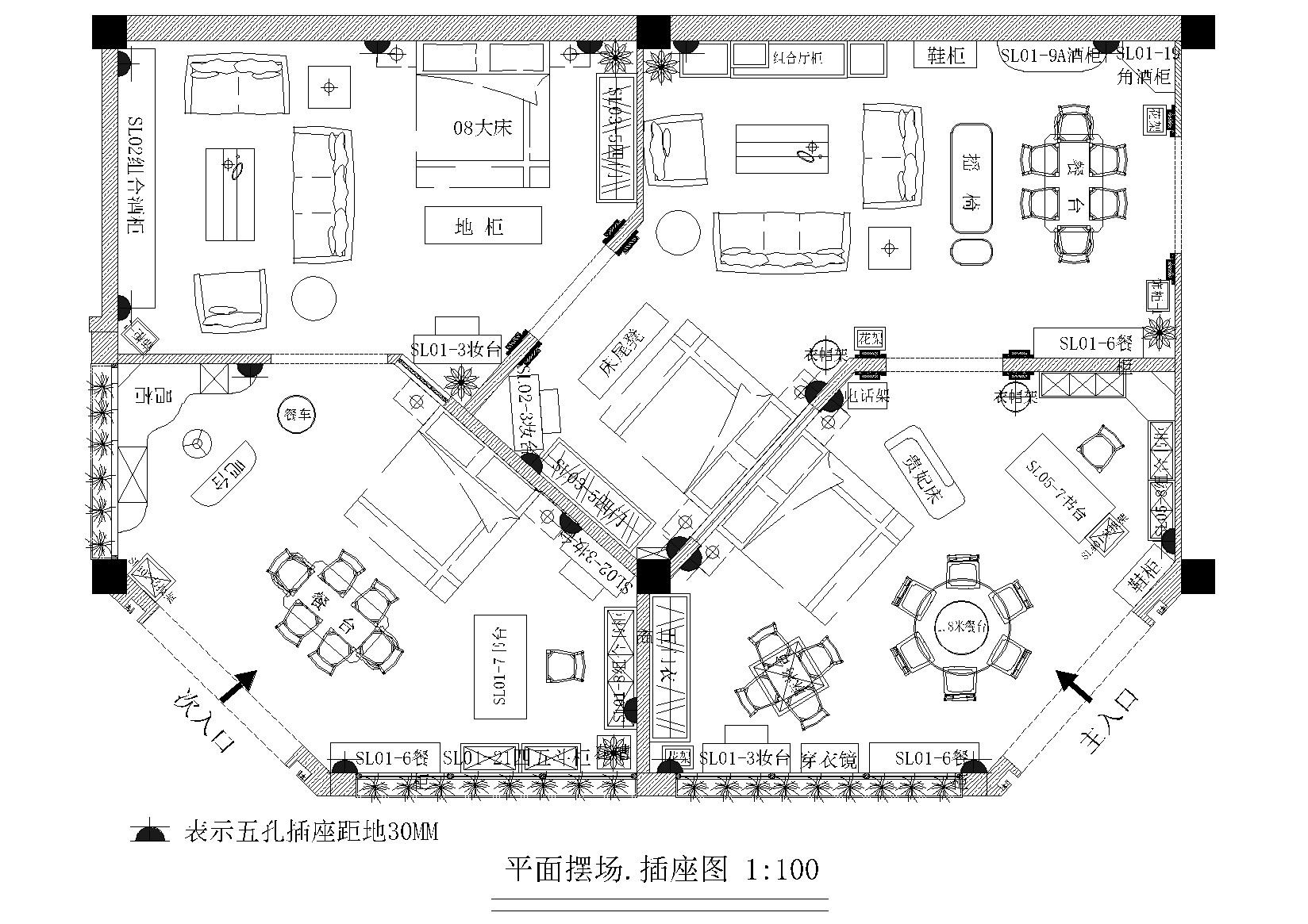 [湖北]武汉圣奥龙家具专卖店室内装饰施工图