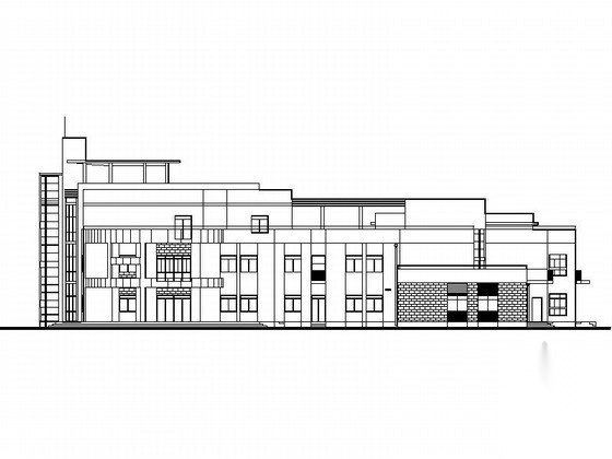 [上海]三层连廊式新颖造型9班幼儿园及托儿所建筑施工图...