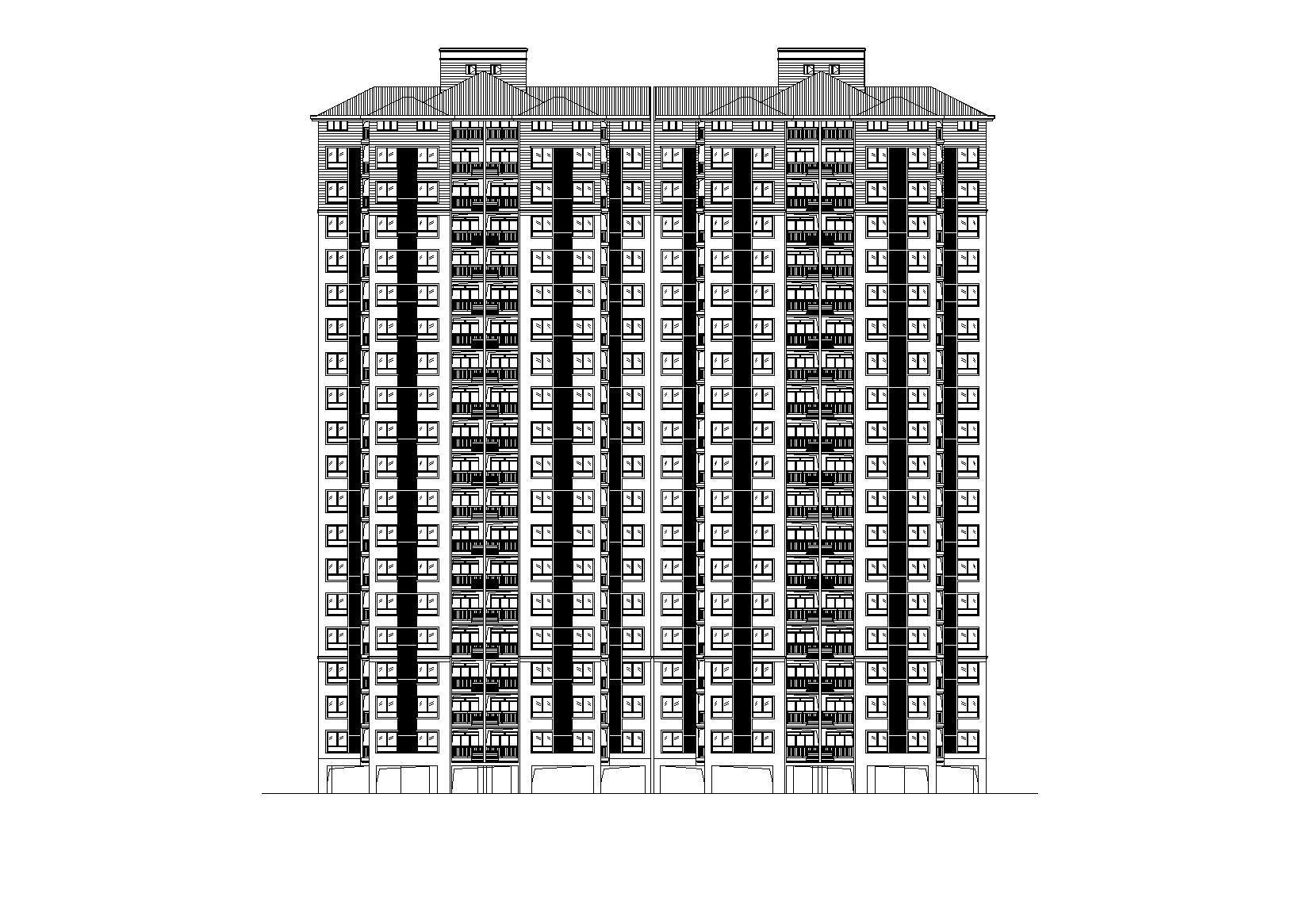 [湖北]商贸城居住小区住宅楼施工图（CAD）