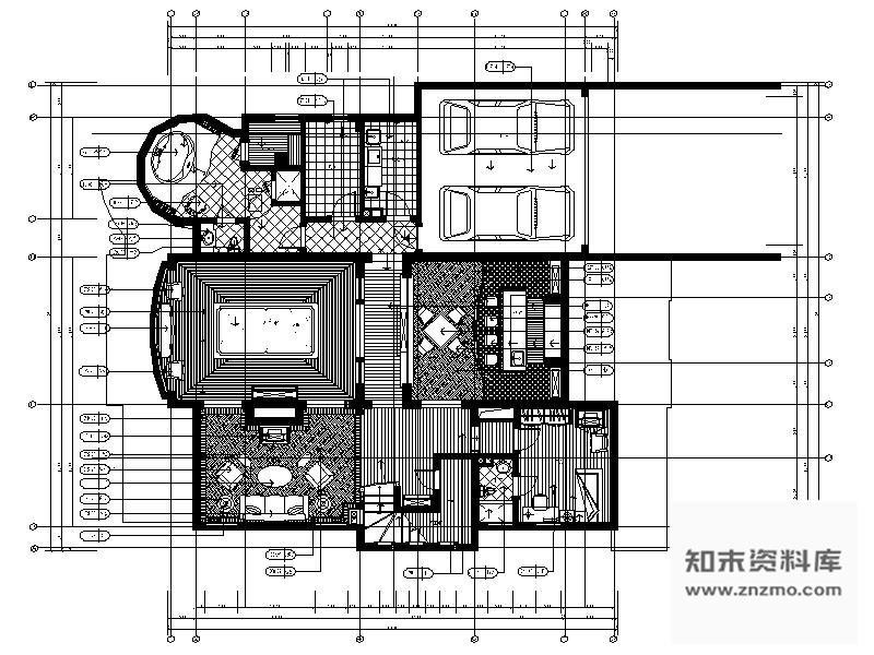 施工图上海某区东郊花园别墅室内设计(含实景)