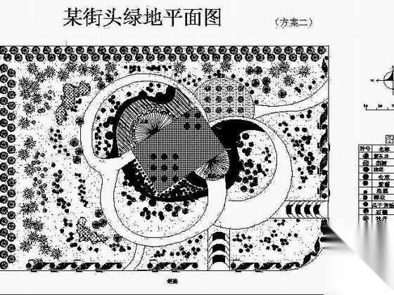 某街头绿地平面图设计方案