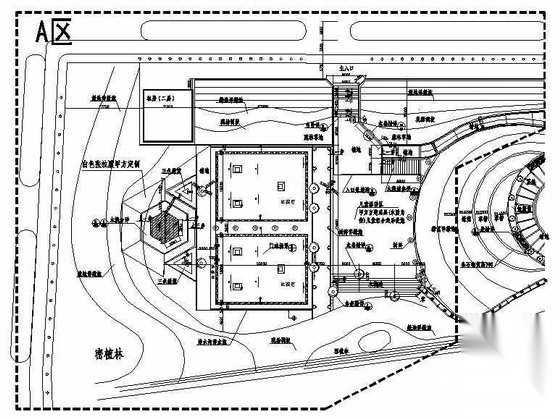 湖北大冶某镇游园景观设计施工图