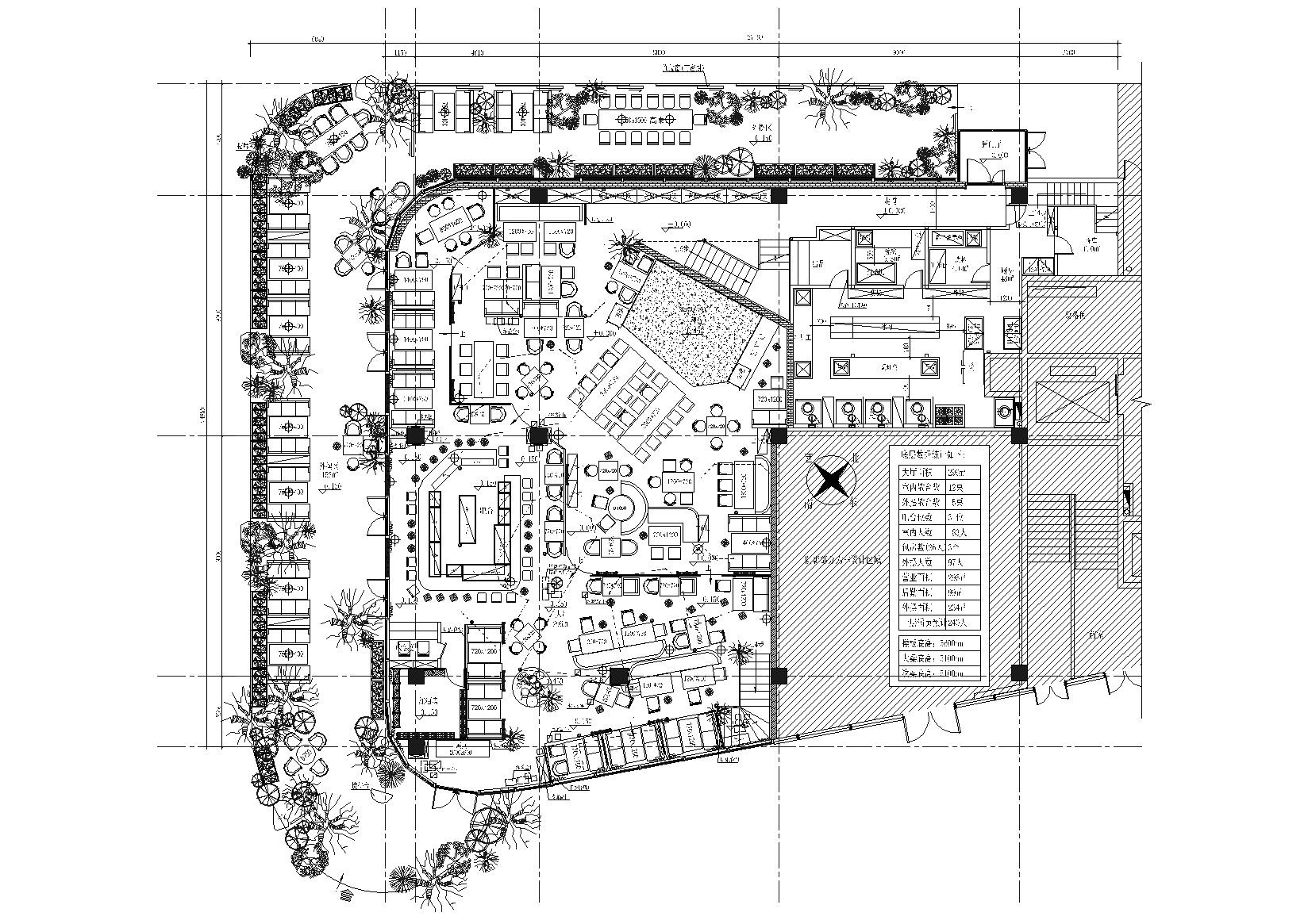 [广东]-榕树里复古餐厅施工图+效果图+电气