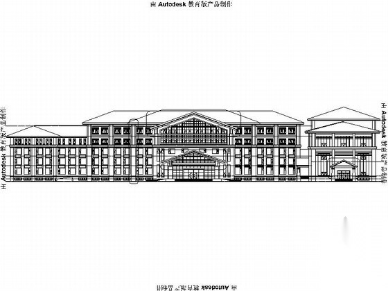 5层欧式风格度假酒店建筑设计施工图（含效果图）