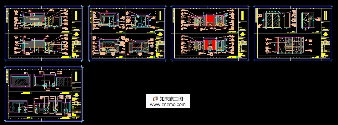 金螳螂苏州晋合洲际酒店全套完整平立面施工图及材料说明