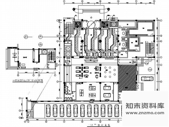 施工图现代商务娱乐会所洗浴室内装修施工图含效果