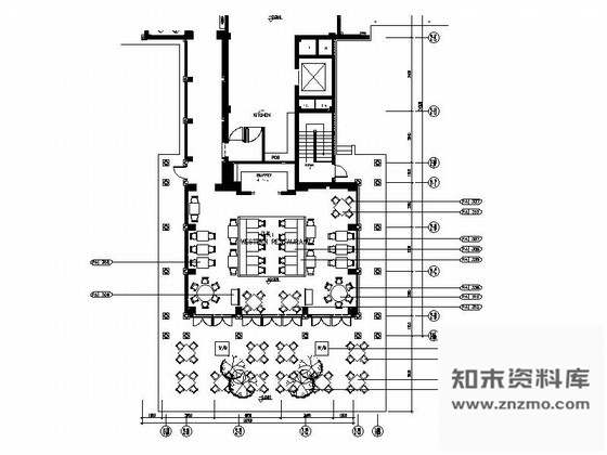 施工图杭州某连锁酒店西餐厅室内装修图