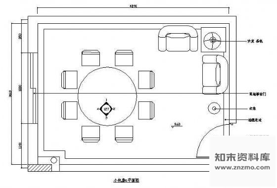 图块/节点餐厅包房平面布置图