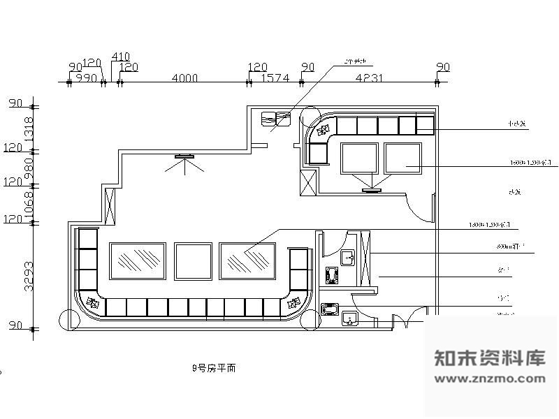 图块/节点某夜总会包房施工详图