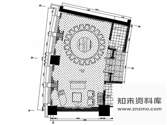 施工图雅致中餐厅包间室内装修图含效果