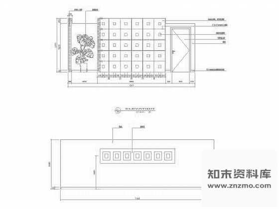 图块/节点小型会议室立面图