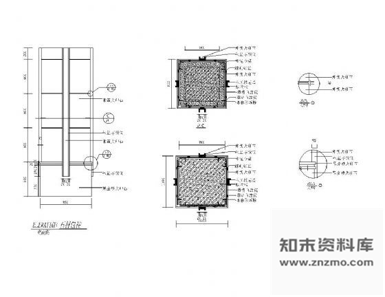 图块/节点石材柱详图