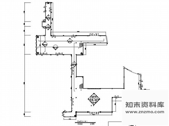 施工图学术中心公共空间走廊装饰装修图