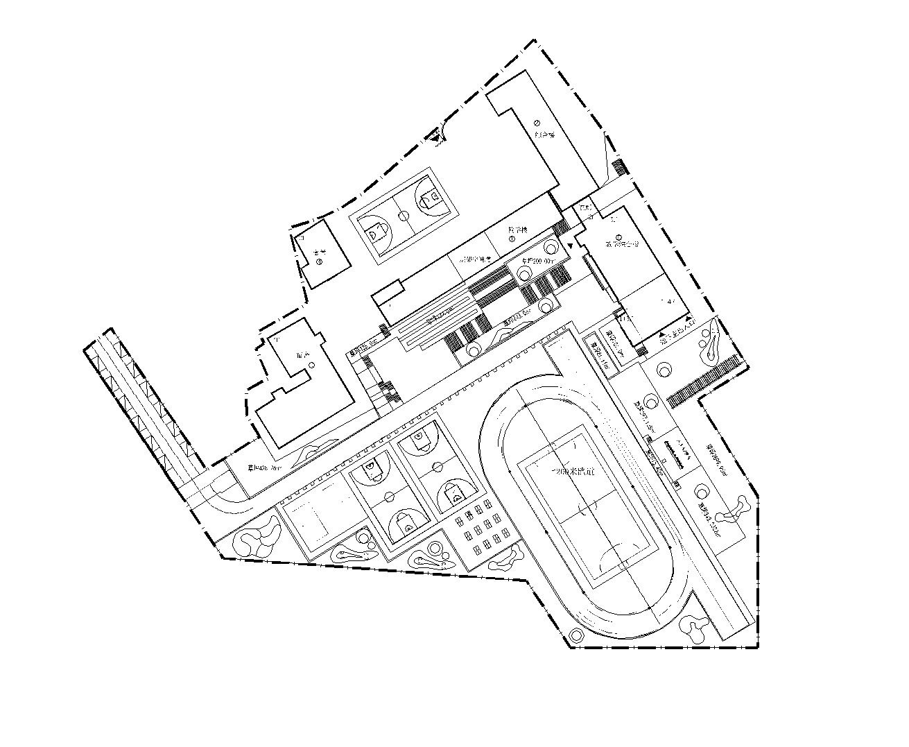 [贵州]小学扩建项目室外景观CAD施工图