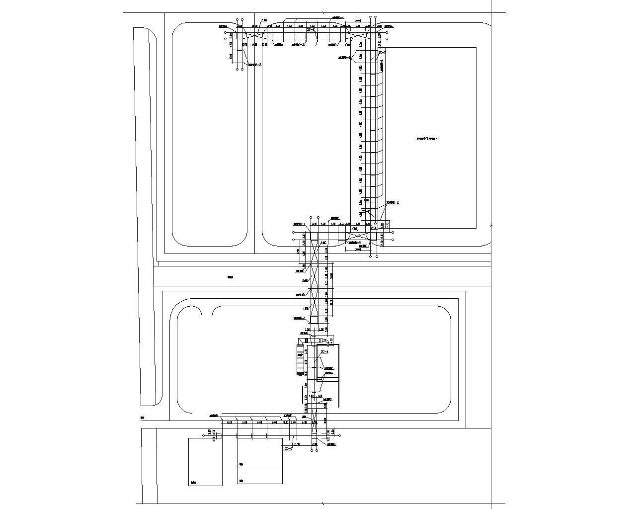 某厂区管桁架混合结构施工图（CAD）