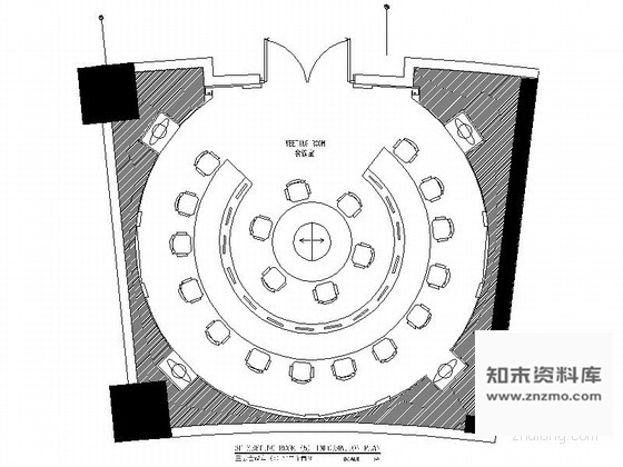 施工图圆形会议室装饰施工图含效果