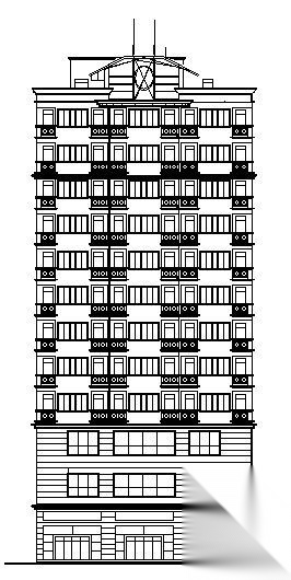 某十二层商住楼建筑方案图