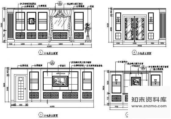 图块/节点餐厅包房立面图