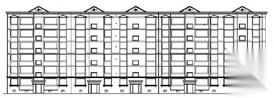 新疆某小区六层住宅楼建筑方案图