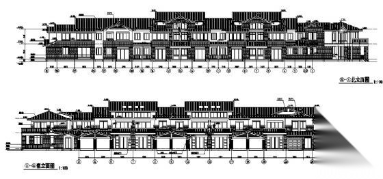 某联体二层别墅建筑施工图