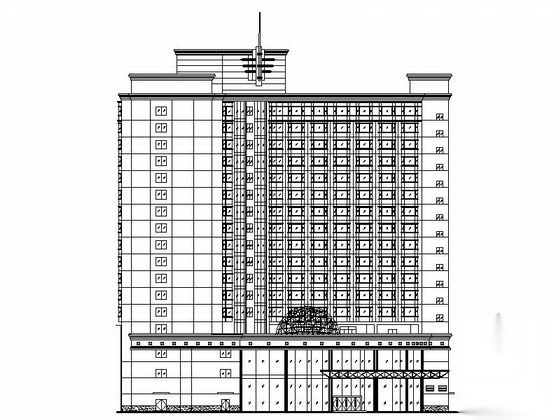 某十七层L型星级酒店建筑扩初图