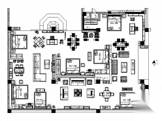 现代家具店室内硬装施工图