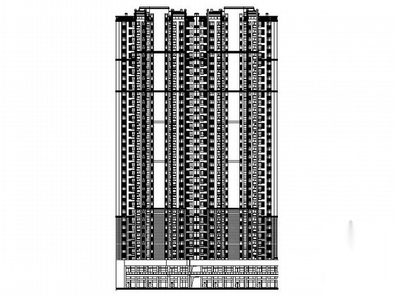 [武汉]某三十二层一梯四户连塔建筑施工图（4号楼）