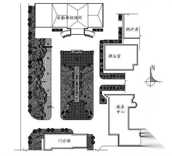 某招待所前地块景观设计图纸