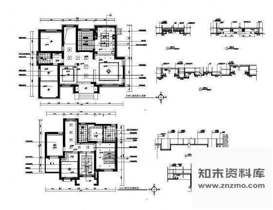 图块/节点别墅石膏板吊顶详图