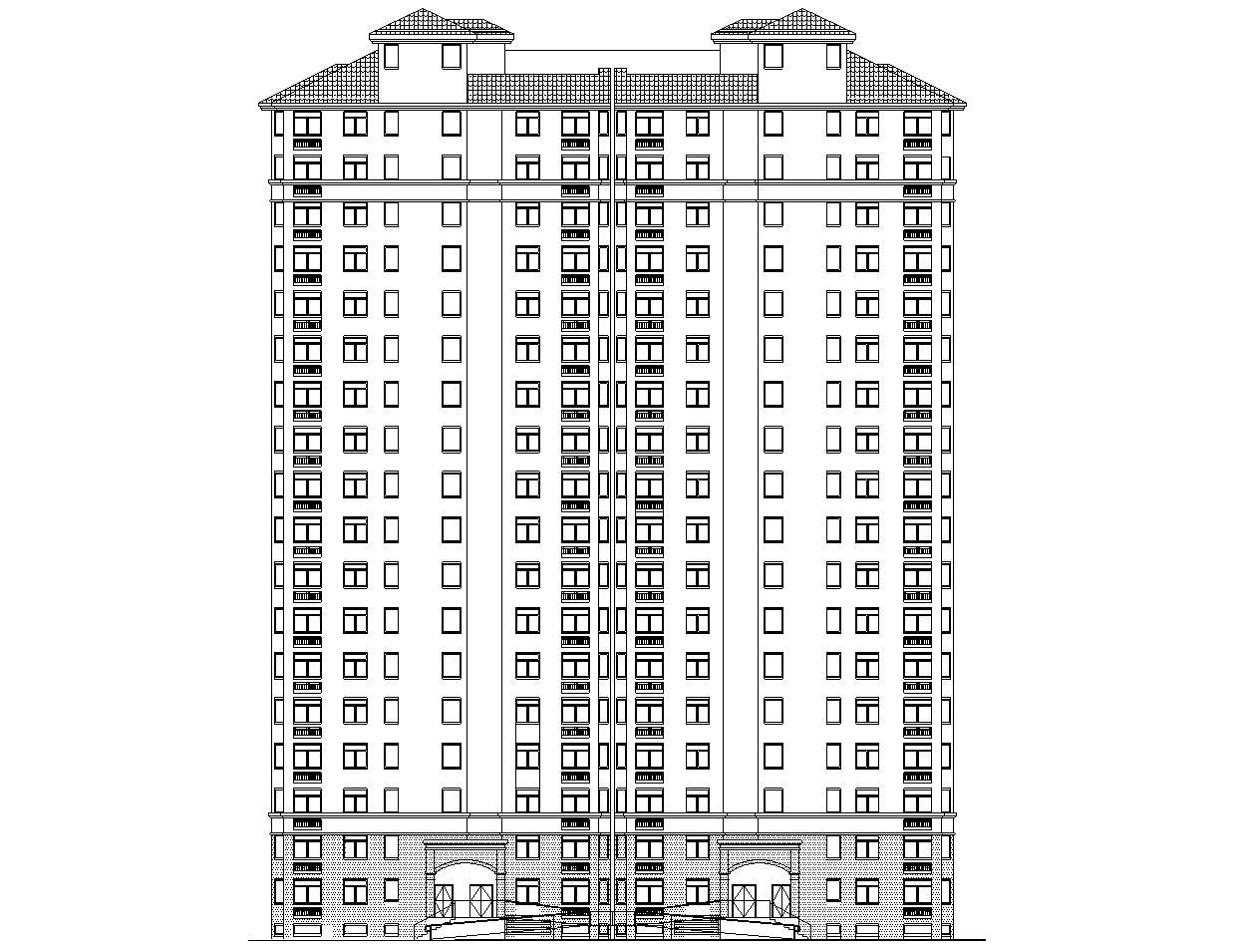 现代风格安置房住宅建筑施工图（1-3栋）