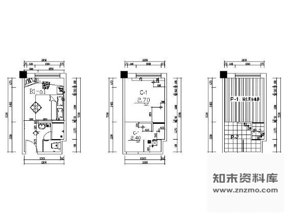 图块/节点酒店标间平面图Ⅰ