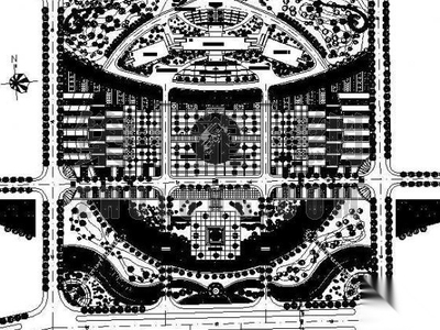 某广场景观绿化规划图纸