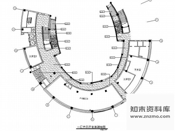 施工图某大剧院音乐厅走廊装修图