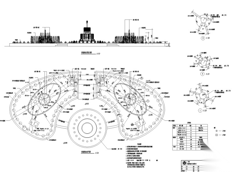 喷泉 喷水池做法CAD大样图