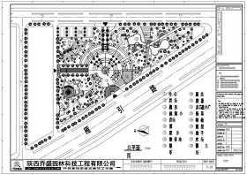 CAD西安公园景观总平面图纸