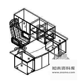 图块/节点办公桌CAD模型