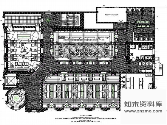 施工图上海华丽型知名会所室内装修图含实景