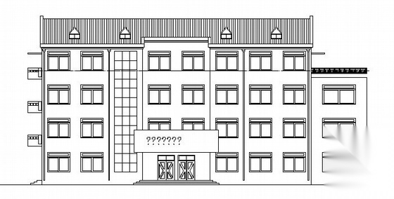 某四层铁路站调楼建筑方案图