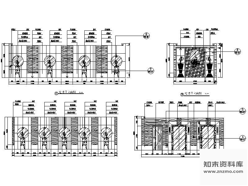 图块/节点电梯厅立面装饰详图