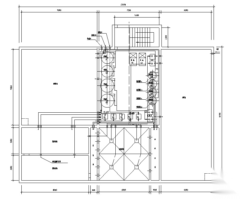 [内蒙古]某高校800吨每天中水回用工程施工图设计（CAD）