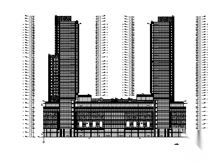 [合集]四套华东院商业综合楼及商业广场建筑施工图（图...